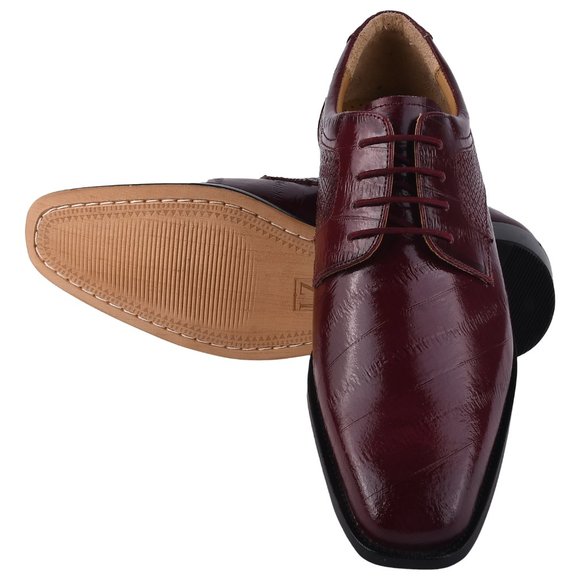 LIBERTYZENO Mens Knitted Design Genuine Leather Lace Up Oxford Dress Sho… main image 7